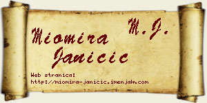Miomira Janičić vizit kartica